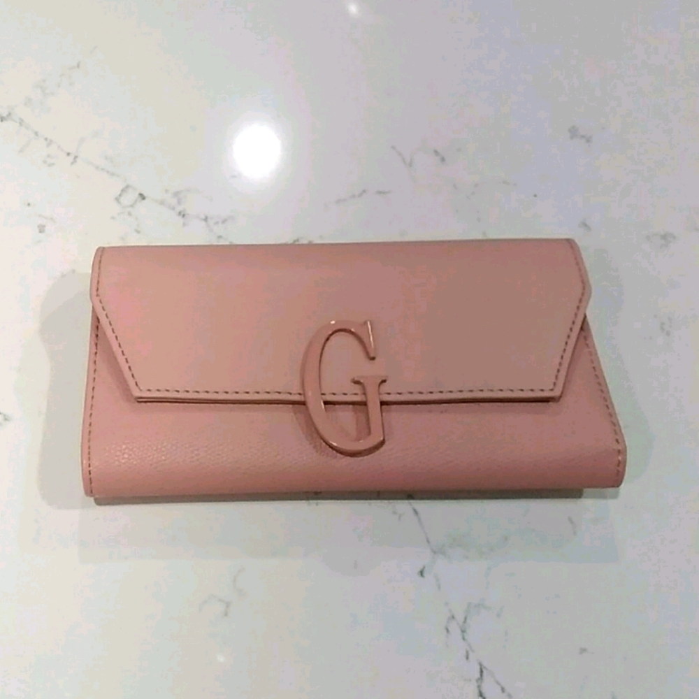 Guess Rose Pink Faux Leather Wallet